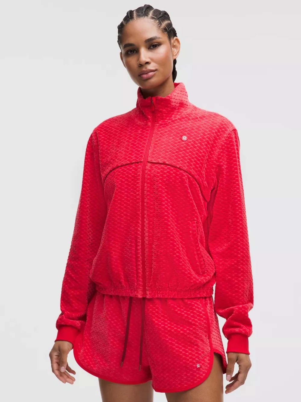 Lululemon Court Rival Velvet Terry Tennis Jacket Lulu Red